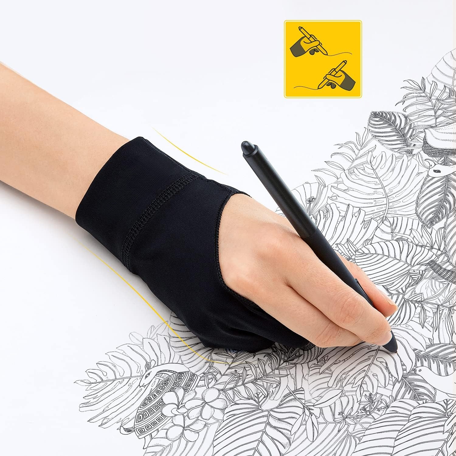 Digital Drawing Tablet - 2-Finger Anti Touch Gloves for iPad/Drawing