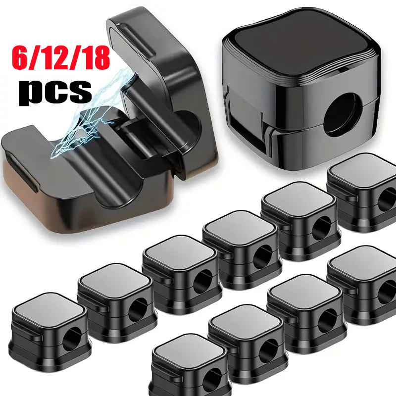 Magnetic Charging Cable - 6/12/18 PCS Magnetic Cable Organiser Clips