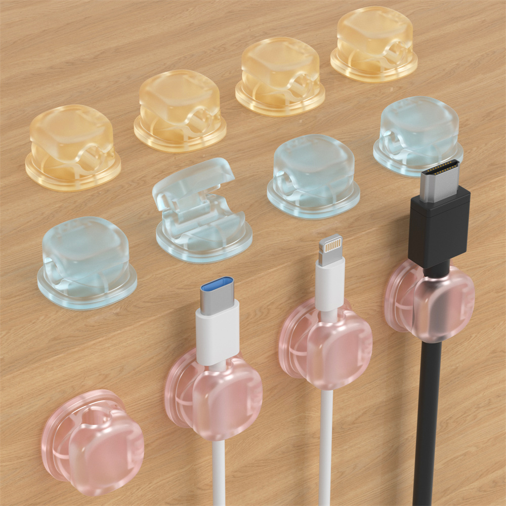 Magnetic Charging Cable - 3 transparent color magnetic cable organizer,