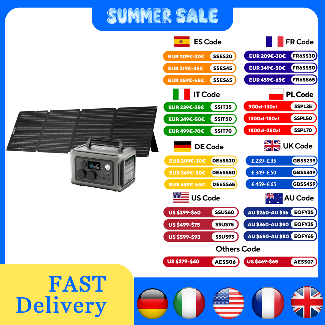 Solar Powered Charger - ALLPOWERS R600 299Wh 600W LiFePO4 Portable