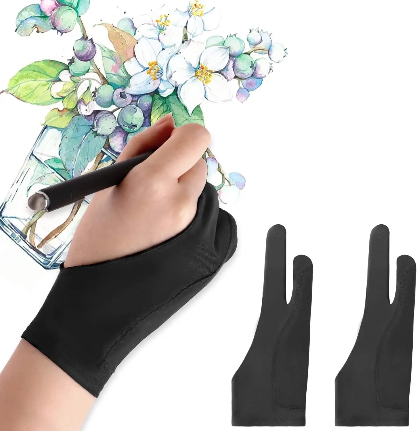 2-Finger Anti Touch Gloves for - Digital Drawing Tablet ulasan dan harga