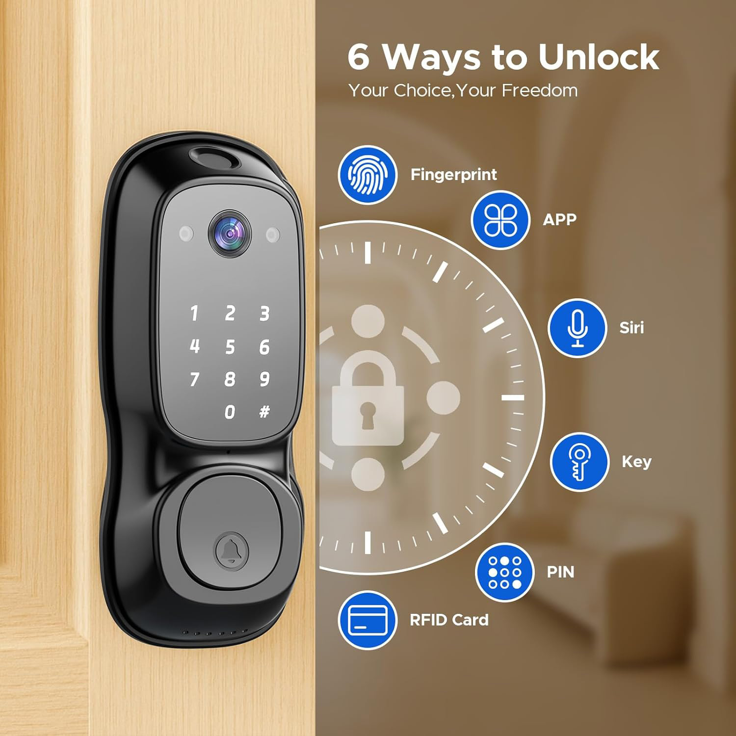 Tuya Wifi Smart Door Lock ‎Cam - Electronics & Gadgets Icon ulasan dan harga