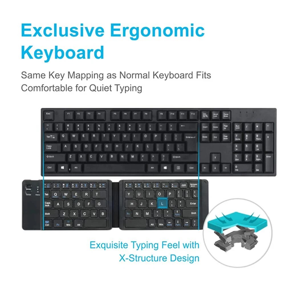 Folding Bluetooth Keyboard For - Wireless Keyboard Mini ulasan dan harga