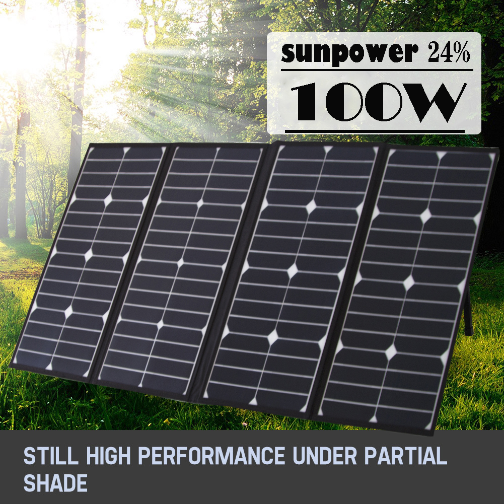 Portable 100 Watt Folding Sola - Solar Powered Charger ulasan dan harga