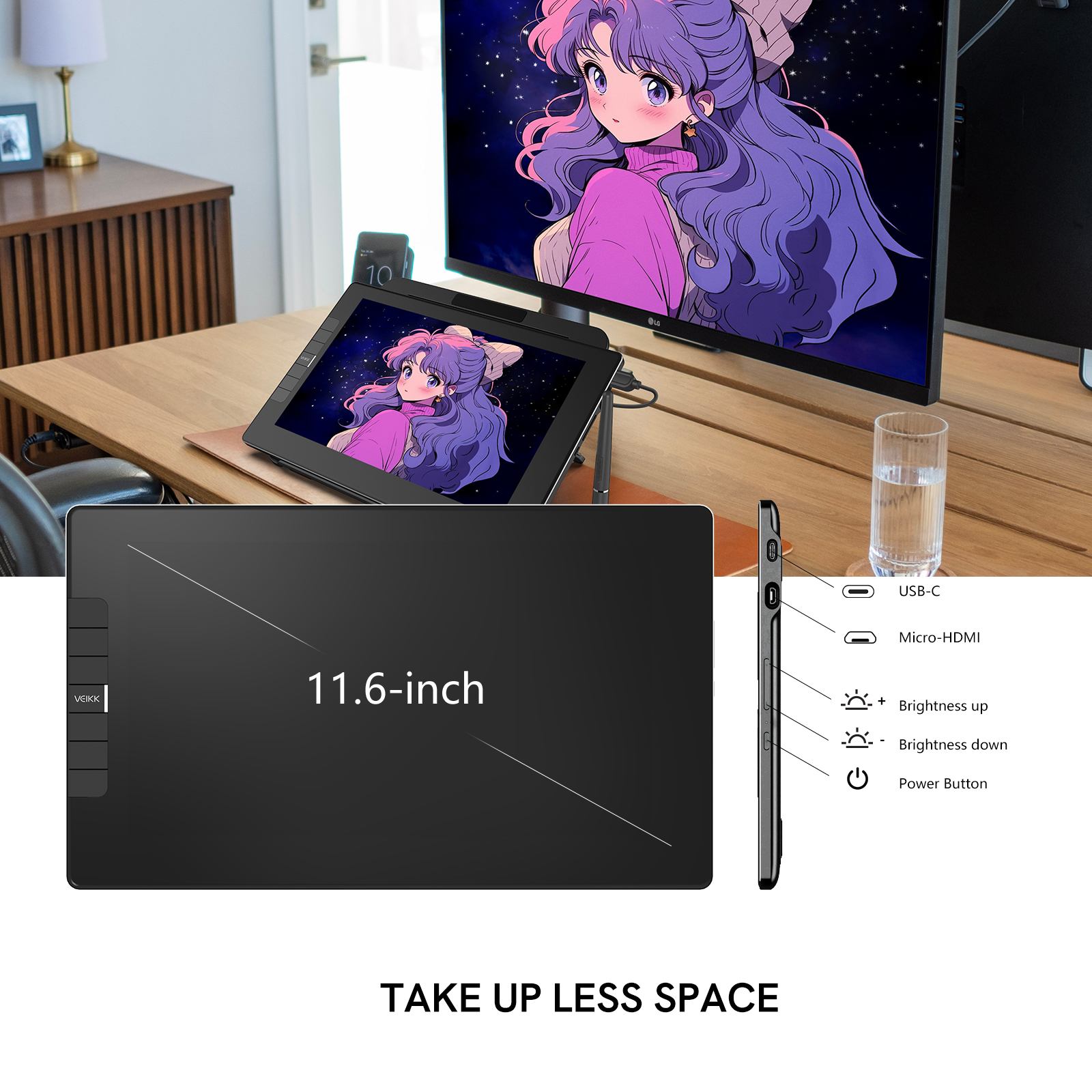 Big Screen 11.6 Inch VEIKK VK1 - Digital Drawing Tablet ulasan dan harga