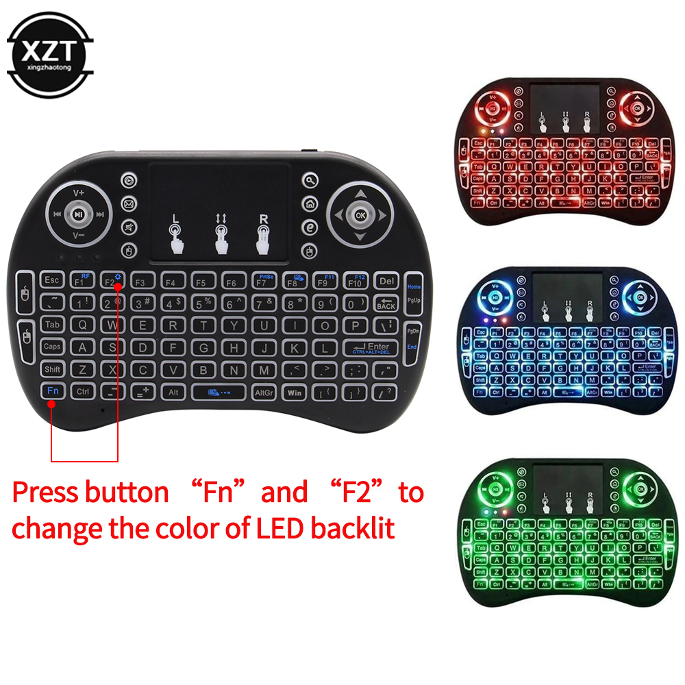 Backlit English Russian French - Wireless Keyboard Mini ulasan dan harga