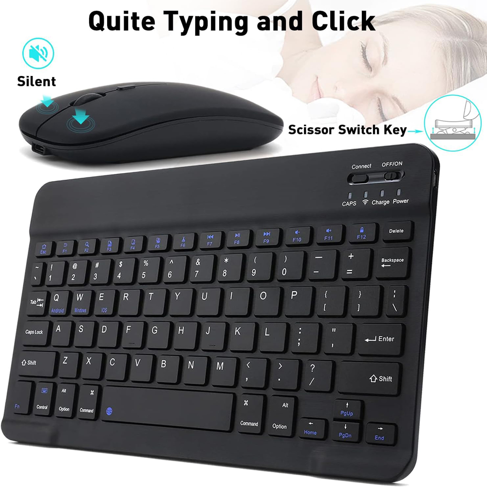 10 lnch  Wireless  Bluetooth M - Wireless Keyboard Mini ulasan dan harga