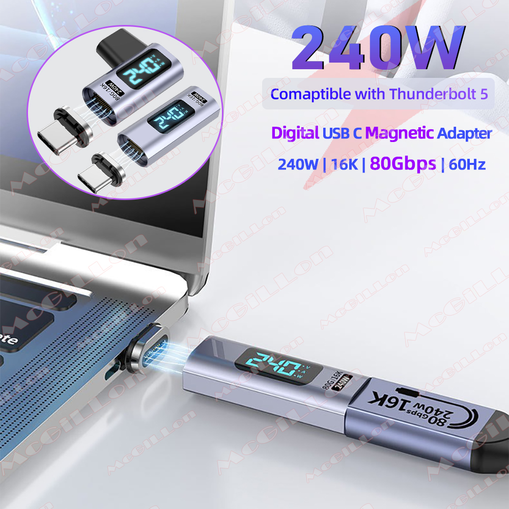 USB4.0 240W 80Gbps Thunderbolt - Magnetic Charging Cable ulasan dan harga
