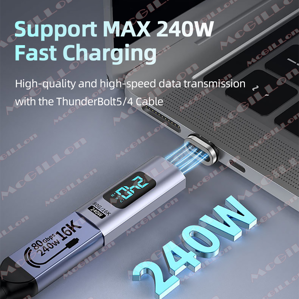 USB4.0 240W 80Gbps Thunderbolt - Magnetic Charging Cable ulasan dan harga