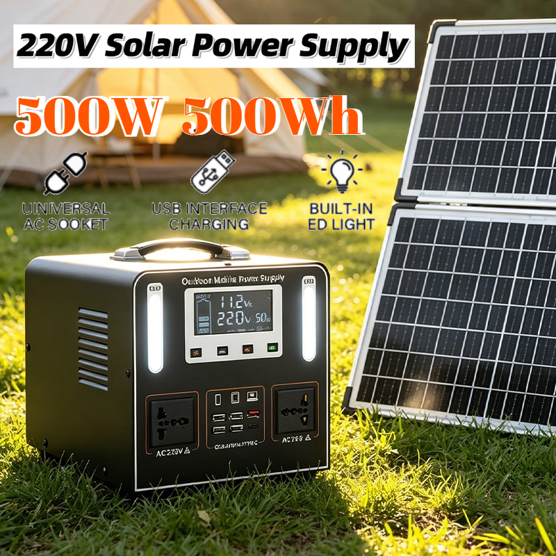 500Wh 500W 220V Portable Power - Solar Powered Charger ulasan dan harga