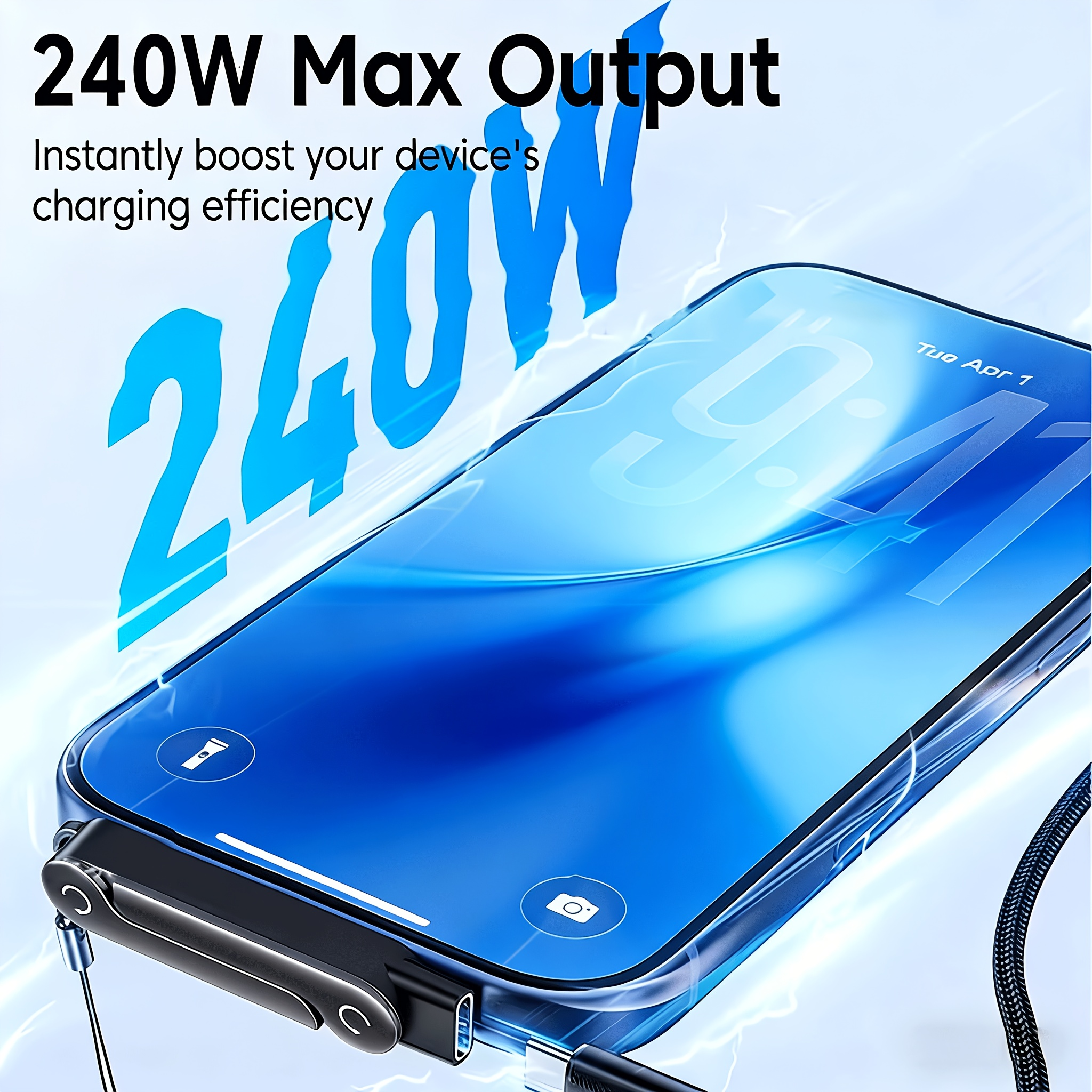 2Pcs 90° Angled 240W Fast Char - Magnetic Charging Cable ulasan dan harga